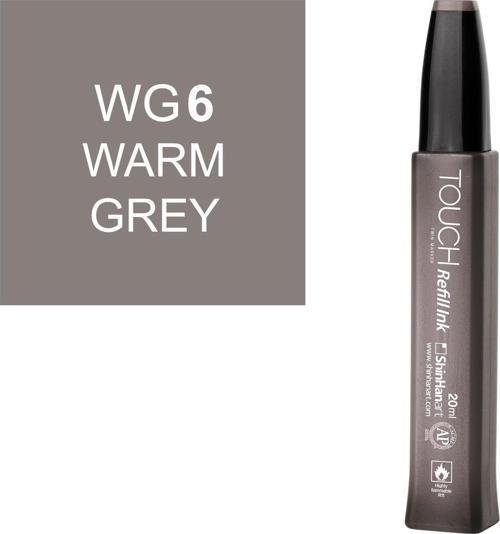 Touch Twin Marker Refill Alcohol Ink Alkol Bazlı Mürekkep 20 ml. WG6 WARM GREY 6