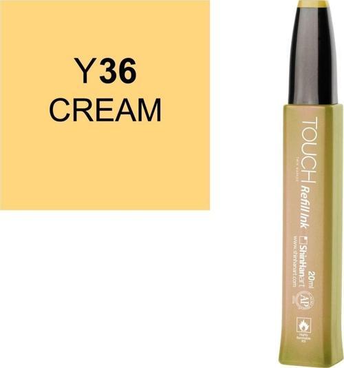 Touch Twin Marker Refill Alcohol Ink Alkol Bazlı Mürekkep 20 ml. Y36 CREAM