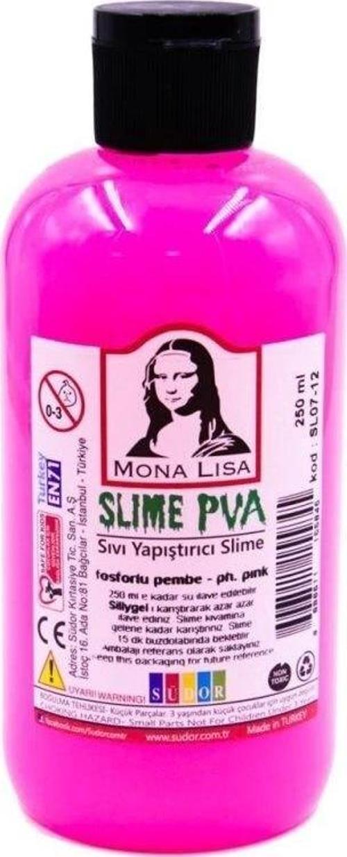 Mona Lisa Slime Jeli 250 ml. Fosforlu Pembe