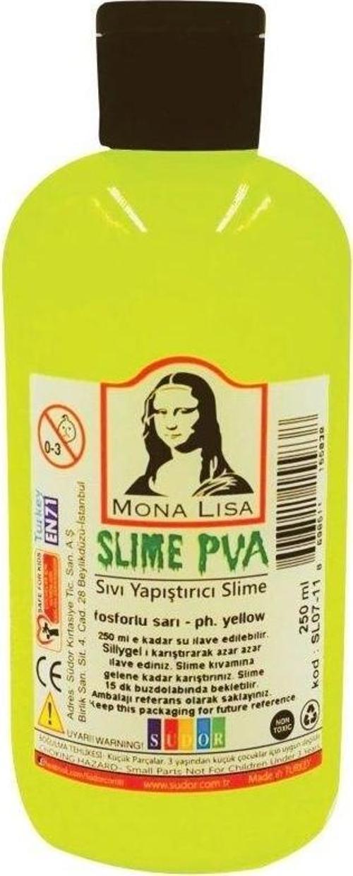 Mona Lisa Slime Jeli 250 ml. Fosforlu Sarı