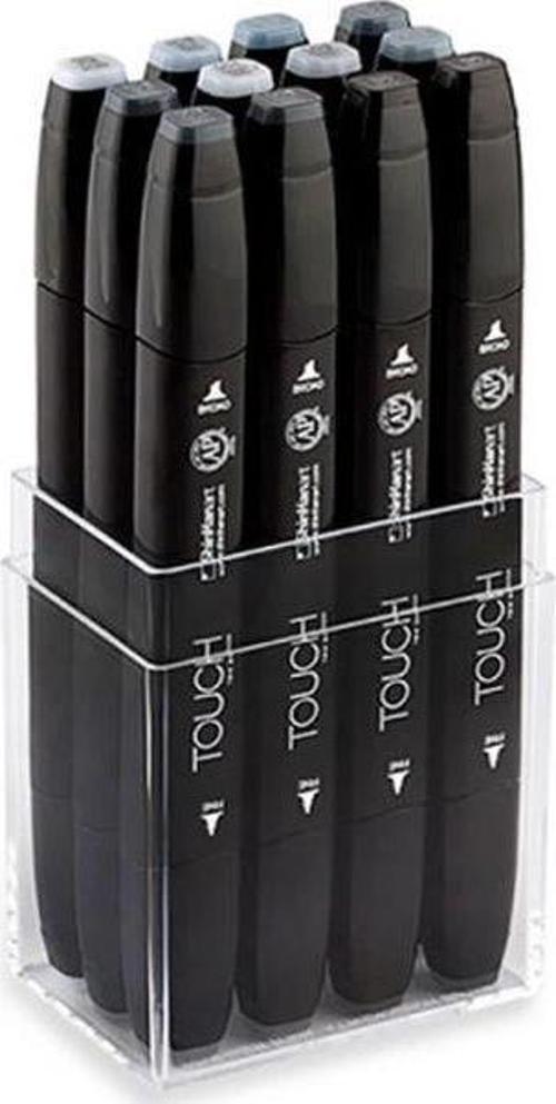 Touch Twin Marker Seti 12 Renk MAVİ/YEŞİL GRİLER