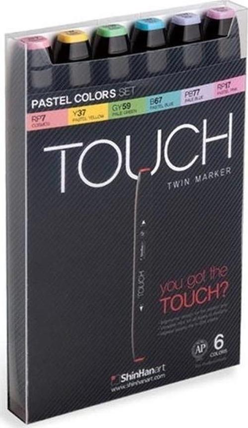 Touch Twin Marker Seti 6 Renk PASTEL RENKLER