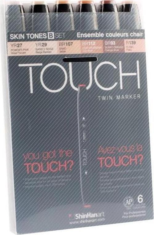 Touch Twin Marker Seti 6 Renk TEN RENKLERİ B