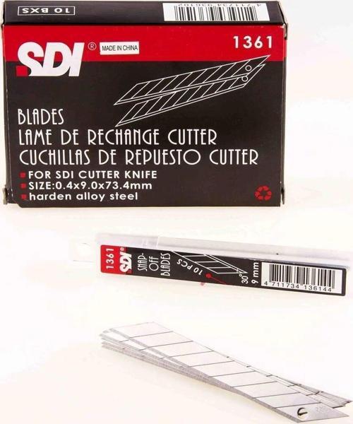 SDI 30 Derece Açılı Dar Maket Bıçağı Yedeği 9 mm 10'lu Paket