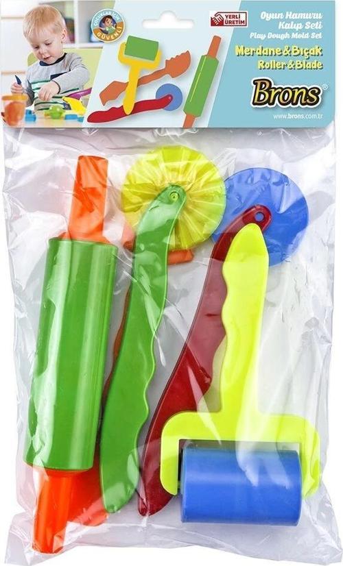 Oyun Hamuru Kalıbı Merdane & Bıçak Seti 5 Parça