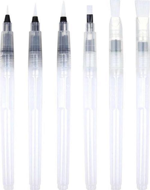 Waterbrush Su Hazneli Fırça Seti 6 Farklı Kalınlık