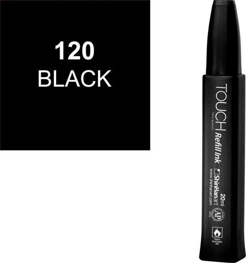 Touch Twin Marker Refill Alcohol Ink Alkol Bazlı Mürekkep 20 ml. 120 BLACK
