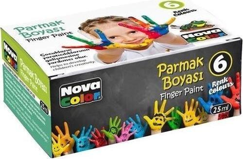 Parmak Boyası 6 Renk x 25 ml.