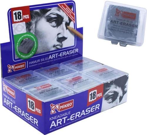 Plastik Kutulu Gri Hamur Silgi