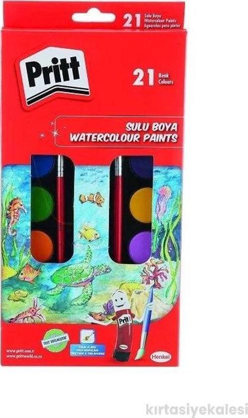 Sulu Boya 21 Renk Büyük Tablet