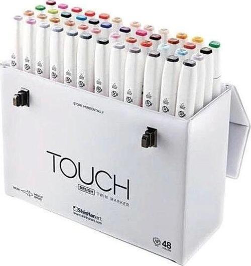 Touch Twin Brush Marker Fırça Uçlu Marker Seti 48 Renk