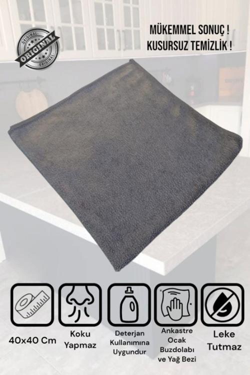Missclean (1 Adet) Gri Renk Sihirli Ankastre,Ocak,Davlumbaz ,Mutfak Dolabı, Yağ Toz Temizlik Bezi