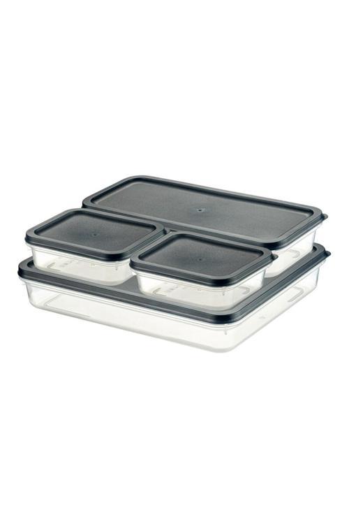 Alfa Saklama Kabı 4Lü Set No: 1 Antrasit