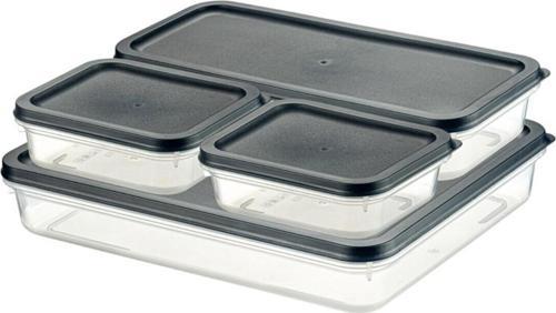 Alfa Saklama Kabı 4Lü Set No: 1 Antrasit