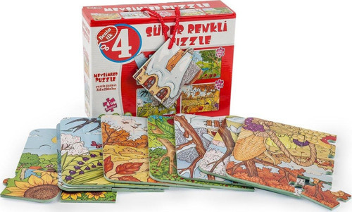 2488 MEVSİMLER SÜPER RENKLİ PUZZLE 4LÜ