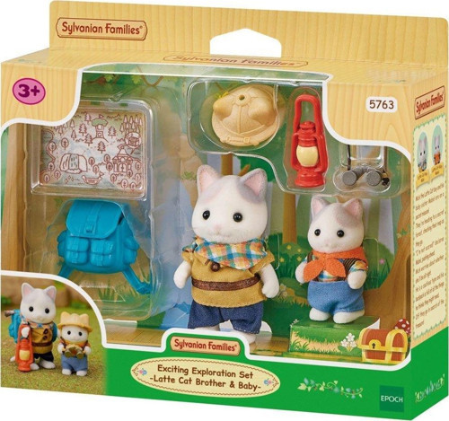5763 Sylvanian Families Heyecanlı Keşif Seti Latte Kedi Abi ve Bebek +4 yaş
