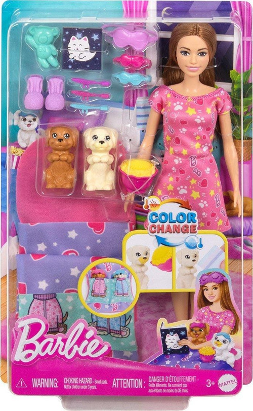 HXN01 Barbie ve Köpekçikleri Pijama Partisi