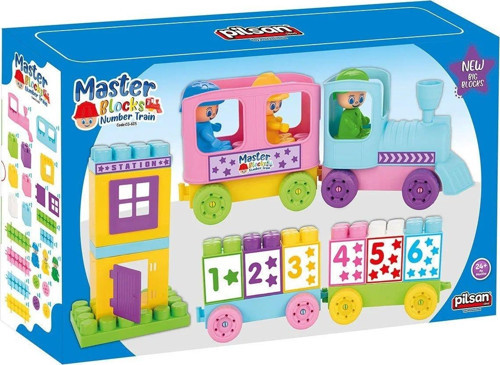 03 605 Master Blok Rakamlı Tren -Pilsan Oyuncak