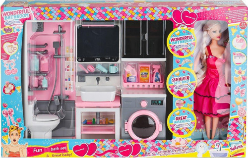 OYD-02393 Bebek ile Banyo Seti Oyun Zamanı -Oydaş Oyuncak