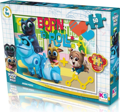 PDP709 Puppy Dog Pals 50 Parça Çocuk Puzzle -KS Puzzle