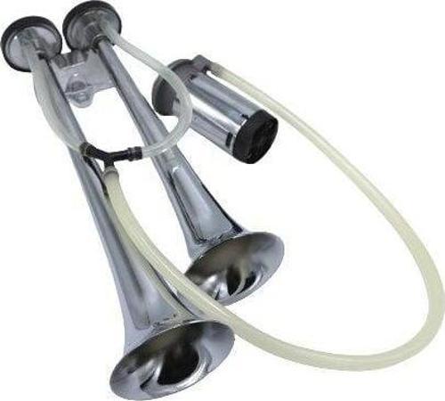 Krom 2 Borulu Fala Fala Korna 12V