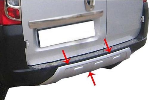 Peugeot Bipper Arka Difüzör Boyalı