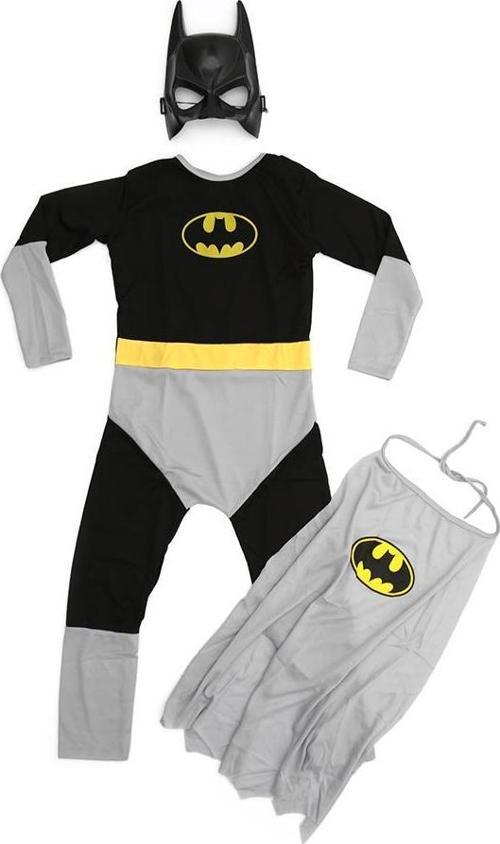 Pelerinli Batman Kostüm + Maske - Batman Kostümü - Batman Cosplay - Batman Tulum
