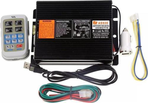 AS930 Amplifikatör 200W Kablosuz Elekronik Siren Ünitesi