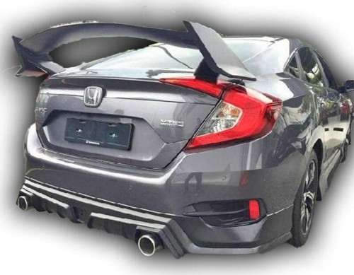 Honda Civic Fc5 2016 - 2021 Mugen Arka Ek Plastik Boyasız