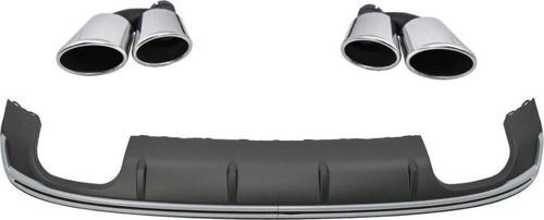 Audi A3 2013-2016 Hatchback Uyumlu S3 Difüzör ve Egzoz Seti / Normal Tampon