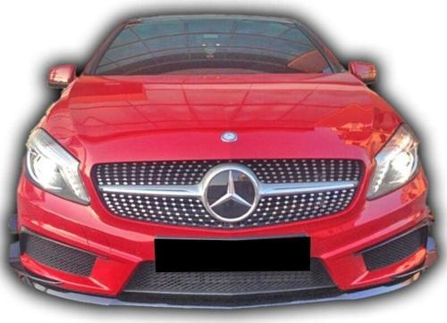 Mercedes W176 A-Serisi Uyumlu 6 Parça Ön Tampon Kaşları Boyalı
