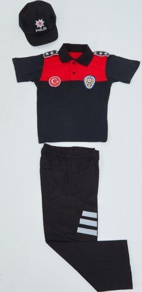 Yunus Polis Kostümü + Şapka + Pantolon Çocuk Polis Üniforması Polis Kıyafeti Polis Kostümü