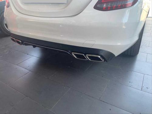 Mercedes W205 C Serisi Uyumlu Normal Sedan Difüzör & Egzoz / Sılver