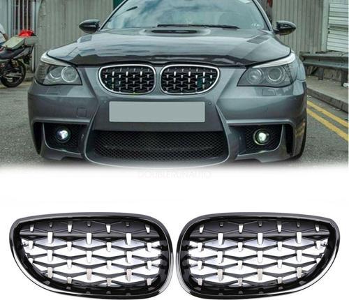 Bmw 5 Serisi E60 2004-2009 Uyumlu Dıamond Panjur ( Böbrek ) Krom Çerçeve