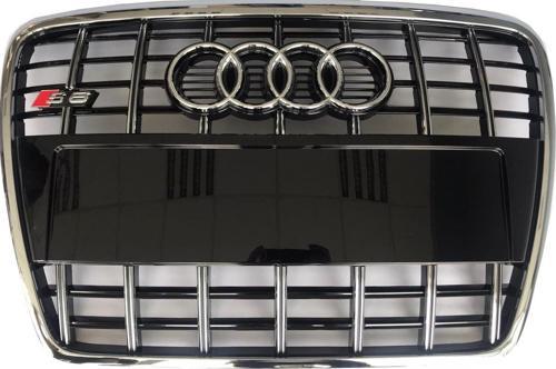 Audi A6 2004-2011 Arası Uyumlu S Panjur Krom - Siyah
