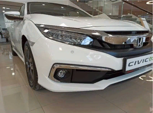 Honda Civic Fc5 2019-2021 Ön Sis Kaşı Kaplaması Nikelaj (makyajlı Kasa)