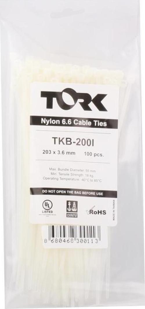 TRK-710-9,0mm Beyaz 100lü Kablo Bağı