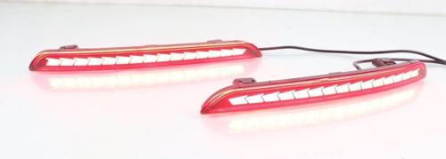 Honda  Civic FE1 2022 Uyumlu  Arka Tampon Sis Ledi - Kırmızı