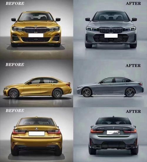 Bmw 3 Serisi 2019 + G20 /2022 + Uyumlu Facelıft Body Kit (  Ön - Arka - Yan - Panjur - Egzoz - Far )