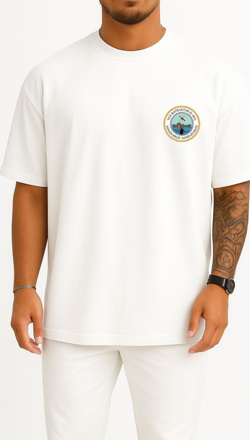 Oversize Tcg Bayraktar - L402 Cep ve Sırt Tasarımlı Unisex T-Shirt