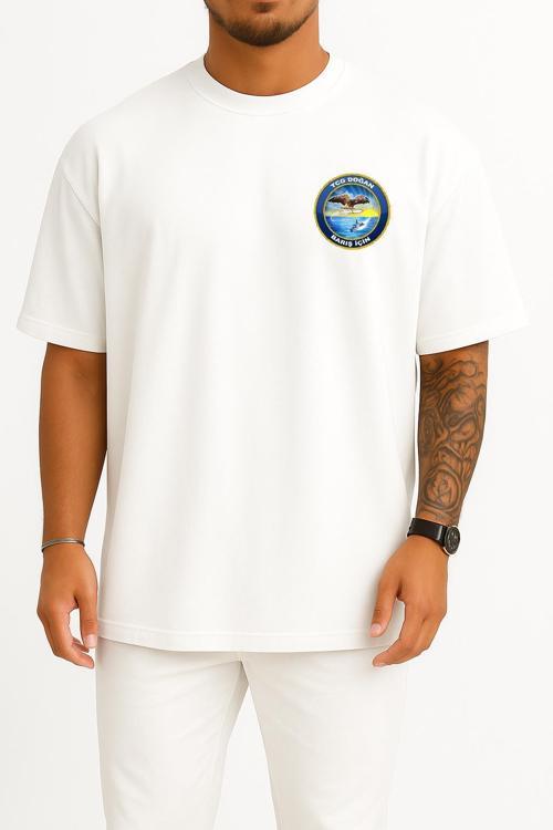 Oversize Tcg Doğan - P340 Cep ve Sırt Tasarımlı Unisex T-Shirt