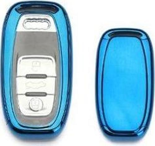 Audi 2 Parça Silikon Kumanda Kabı Mavi