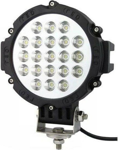 63W CRE Power Led Üniversal Yuvarlak Sis Lambası 21 Ledli Siyah