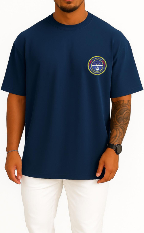 Oversize Tcg Savarona Cep ve Sırt Tasarımlı Unisex T-Shirt
