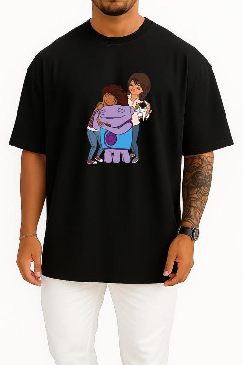 Oversize Home Adventures With Tip Oh Lucy Göğüs Tasarımlı Unisex T-Shirt