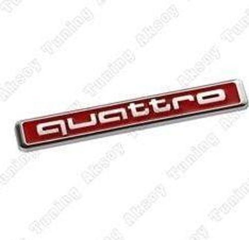 Audi Quattro Yapıştırma Kırmızı Bagaj ve Çamurluk Logosu