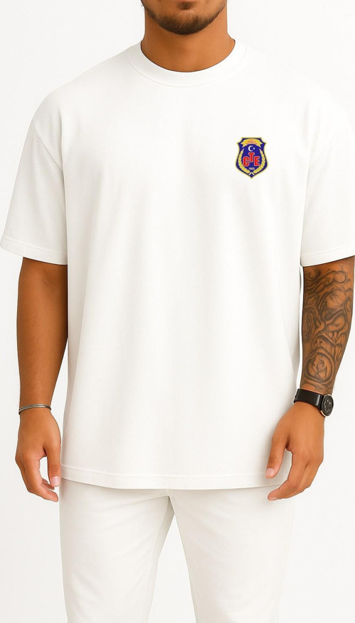 Oversize Ceza Ve Tevkifevleri Genel Müdürlüğü Cep ve Sırt Tasarımlı Unisex T-Shirt