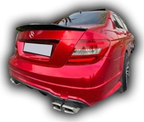 Mercedes W204 Uyumlu Yüksek Spoiler Boyalı Fiber