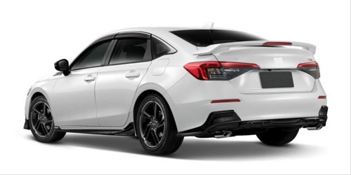 Honda Civic FE1 2022 Uyumlu Modüllü Işıklı Spoiler - Piano Black