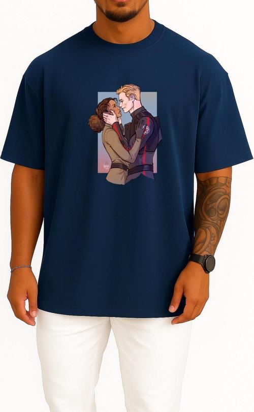 Oversize Star Wars Lost Stars Claudia Gray Göğüs Tasarımlı Unisex T-Shirt